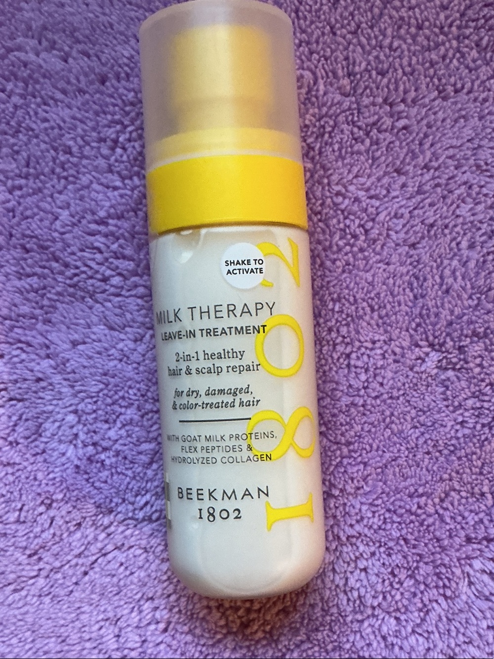 Beekman 1802 Milk Therapy Leave-In Treatment in White and Yellow